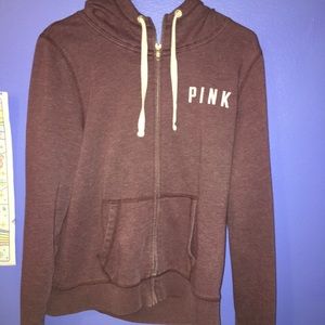 Maroon PINK zip-up hoodie